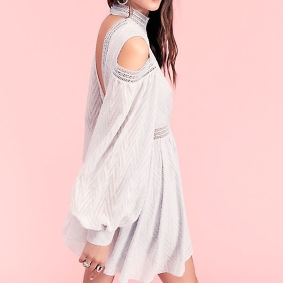 Free people Aslan Cold Shoulder Mini Dress size 2 - Picture 2 of 8